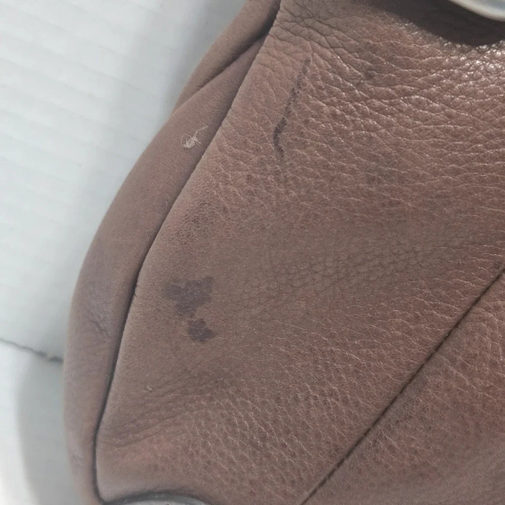 Fossil Brown‎ Pebbled Leather Hobo Crossbody Bag Adjustable Strap Purse